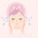 ぬるま湯で洗い流す